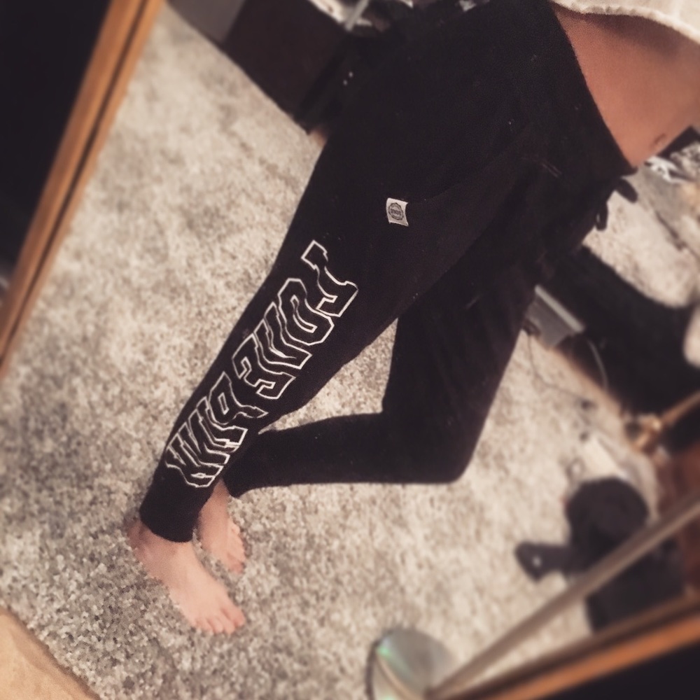 VS PINK Black & White Logo Sweats